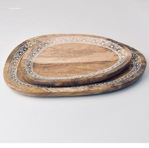 Bandeja para servir postres de Chocolate de Metal de madera de estilo árabe, cuenco 100% seguro para alimentos, nuevo diseño para Ramadán Diwali, precio al por mayor - Product Image 5
