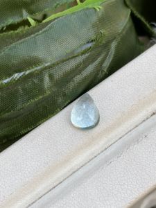 2,09 quilates hermoso natural aguamarina forma de pera cabujón color superior diamante con buen brillo para la fabricación de joyas - Product Image 3