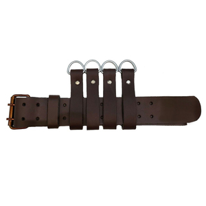 Profesional de alta resistencia 29-54 ajustable impermeable cuero genuino herramienta cinturón tirantes 19 bolsillos para construcción al por mayor - Product Image 4