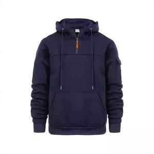 Personnalisé bas prix pull à capuche accepter personnalisé décontracté homme demi fermeture éclair à capuche - Product Image 5