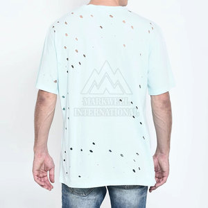 Camiseta Nueva Personalizada 100% Algodón, Corte Holgado, Estampada, Desgastada, para Hombre, Superventas, Transpirable - Product Image 4