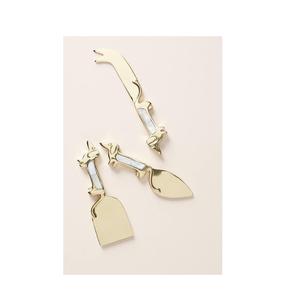 Couteaux à fromage en laiton de vente chaude ensemble avec poignée kangourou design artisanat meilleure qualité ensemble de 2 pièces - Product Image 2