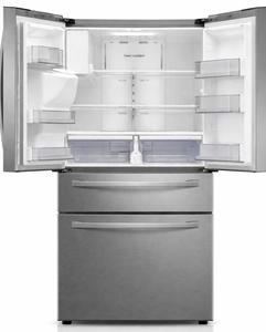 Réfrigérateur intelligent SM 36 à 4 portes, neuf, avec une capacité de 28 pieds cubes, RF28R7201SR, disponible en gros, prêt à être expédié - Product Image 2