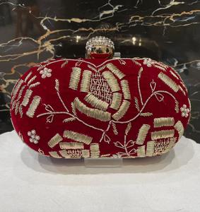 Sac à main brodé perlé haute couture meilleure pochette de fête de mariée faite à la main pour les femmes sac à main luxueux - Product Image 6