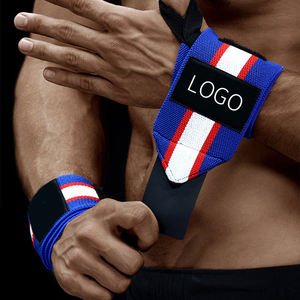 GAF Custom Heavy Duty Thumb Loop Sports Powerlifting <b>Gym</b> Strength Training Cotton <b>Wrist</b> Brace <b>Support</b> <b>Wrist</b> Wrap for Bench Press - Product Image 4