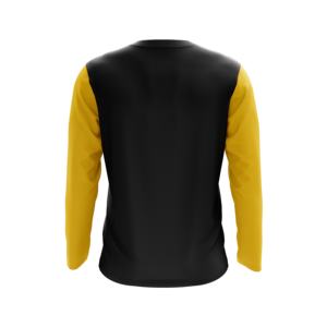 T-shirt à manches longues oversize pour homme, personnalisable avec logo, imprimé par sublimation, 100 % coton épais – Maintien des performances sportives - Product Image 2