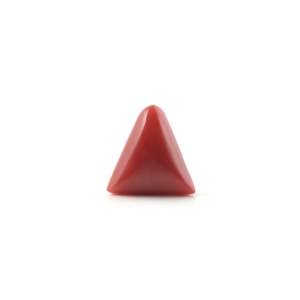 พลอยสังเคราะห์สีขาวคุณภาพสูง 4.8 กะรัต ขนาด 8 มม. ขัดเงา สีแดงคอรัล - Product Image 1