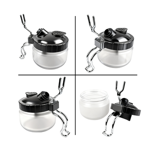 Pot de nettoyage pour aérographe en verre LinhaivetA, pot de lavage pour pistolet à air comprimé pour l'art des ongles/le maquillage/le tatouage - Product Image 5