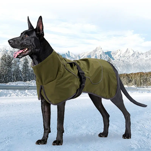 Vestidos de invierno para perros pequeños, medianos y grandes, poliéster grueso y cálido, diseño clásico sólido - Product Image 2