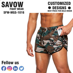 Shorts de sport légers pour hommes, ultra-légers, en tissu à séchage rapide, avec doublure respirante, cordon de serrage élastique, taille haute, motif imprimé, 100% - Product Image 3