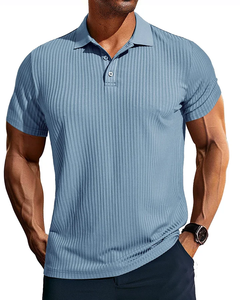 Jersey clásico informal ajustado para hombre para Polo Diseño de patrón de algodón sólido para marca Teñido liso para pedidos a granel - Product Image 1