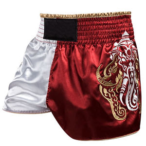 Logo personnalisé Gym hommes ceinture élastique Shorts été combat vêtements d'entraînement hommes Shorts Sportswear décontracté Thai Shorts pour hommes - Product Image 1