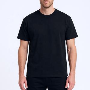 Camisetas Personalizadas con Tu Propia Marca, Camiseta de Algodón Grueso Unisex, Corte Regular, Lisa, con Logotipo Impreso en Relieve, 180-200 Gsm, Alta Calidad 2026 - Product Image 1