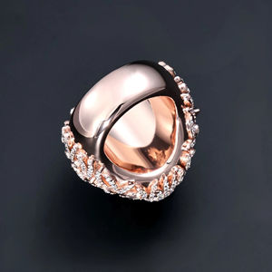 Bague élégante en argent sterling 925 avec tête de lion entièrement sertie de diamants, bague hip-hop pour homme, cadeau de mariage pour lui - Product Image 4