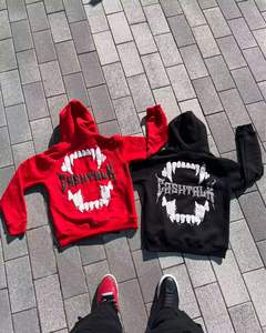 Haute Qualité Broder Impression Hoodies Streetwear Surdimensionné Pulls Hoodies Custom Made Hoodies - Product Image 1