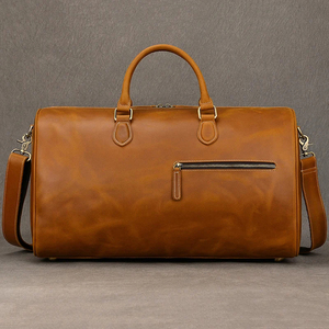 Bolsa de viaje de gran capacidad, bolsa de gimnasio deportiva de cuero de vaca, Fin de Semana de Moda con compartimentos - Product Image 4