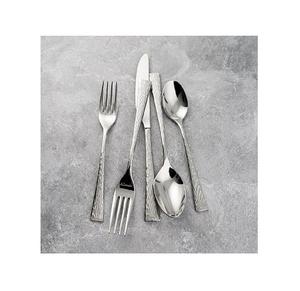 Couverts décoratifs au Design moderne en acier inoxydable, poignée martelée forgée et polie miroir par Axiom Home Accents - Product Image 1