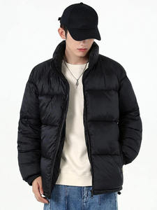 Custom Winter Canvas Puffer <b>Jacket</b> for Men Stand Collar Front Logo Breathable <b>Heated</b> Casual Outwear High Quality - Product Image 6