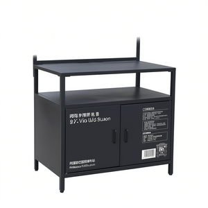 Amicasa Anthracite KONNECT Base de cuisine mobile d'extérieur KIT GL8452 100cm avec 2 portes à charnières - Product Image 2