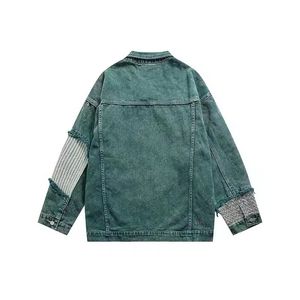 Custom Unisex Winter Denim <b>Jacket</b> High Street Style Canvas 100% Cotton <b>Mandarin</b> <b>Collar</b> Quick Dry Breathable Casual Manufactured - Product Image 6