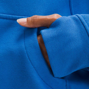 Sudadera de lana de manga larga para mujer hecha a medida con media cremallera, ropa de invierno de algodón estampada, cuello levantado, posición de logotipo frontal - Product Image 4