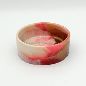 Bol et plat de service en résine écologique artisanale - Passe au lave-vaisselle - Prêt pour les fêtes - Design d'art moderne personnalisable pour un usage domestique - Product Image 1