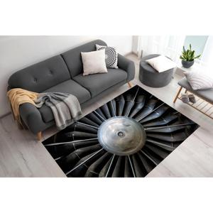 Aircraft Patchwork Wool Rug-Traditional <b>Man</b> Cave Office Area Rug Eco-Friendly Nonwoven Soft <b>Latex</b> Backed - Product Image 1