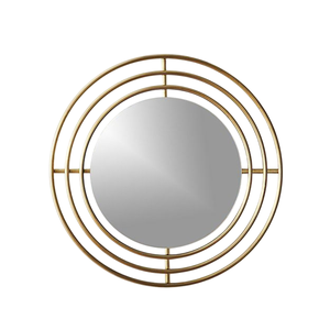 Miroir mural en métal à succès avec finition or rose, miroir mural personnalisé pour mariage et salle de bain, décoration moderne pour salon - Product Image 2