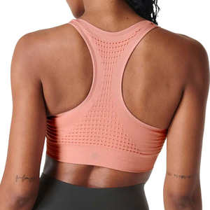 Sujetador para correr con relleno de espalda cruzada ajustable Sujetador deportivo de alto soporte con copas no extraíbles y tela que absorbe el sudor - Product Image 2