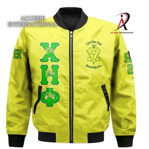 Chaquetas universitarias de lana para mujer Chi Eta Phi de alta calidad, Mangas de cuero, logotipo bordado, divino 1932, adornos de contraste con botones - Product Image 3