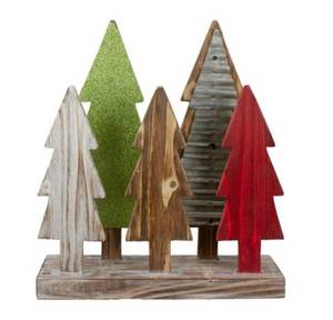 Arbre de noël décoratif en bois poli foncé Vintage, fabricant de plateau de Table en bois poli personnalisé, arbre de noël en gros - Product Image 6
