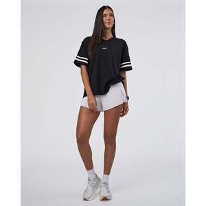 เสื้อยืดโอเวอร์ไซส์ Victory FLXCotton สีดำขาว ลำลอง แบบเรียบ - Product Image 2