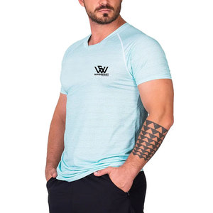 Camiseta ligera de manga corta con logotipo personalizado para hombre, camiseta de gimnasio para entrenamiento, ropa deportiva para hombre, camiseta de gimnasio a la venta - Product Image 2