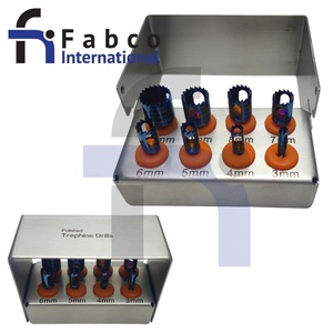 Kit de 8 piezas de fresas dentales para cirugía de implantes con portafresas, instrumentos de cirugía dental con recubrimiento de titanio azul - Product Image 4