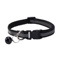 Collier Réfléchissant Écologique de Luxe pour Chat et Chien avec Clochette, Fermeture à Bouton de Sécurité Réglable, Métal Solide, Accessoires pour Petits Animaux, Vente en Gros