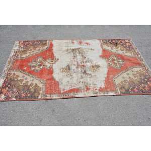 Tapis Turc Style Kilim Vintage, Rectangle 36x68 pieds, 10mm d'épaisseur, Laine, Latex, Patchwork Rouge Beige, pour Entrée, Couloir - Product Image 3
