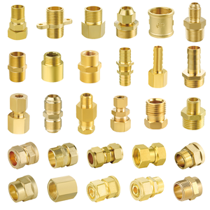 1/2 3/4 1 Inch Brass Thread Tube Fitting Hex <strong>Nipple</strong> Male Pipe Adapter - Product Image 2