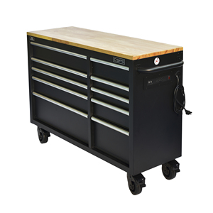 Armoire à outils roulante personnalisable à 10 tiroirs avec serrure à clé, chariot en acier thermolaqué, pour mécanicien, garage, OEM ODM pris en charge - Product Image 1