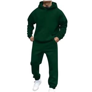 Conjunto de Sudadera con Capucha Extra Grande y Pantalones Deportivos para Hombre, Estilo Urbano Hip Hop, Logotipo Personalizado, Color Personalizado, Felpa de Algodón, Sudaderas con Capucha de Invierno - Product Image 4