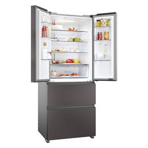 Réfrigérateur et congélateur à portes françaises SERIE 3 HFR3718DNMD Total No Frost en acier inoxydable foncé, classe D (70x68.8x177.5cm) - Product Image 4