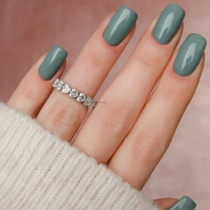 3.06 carat coeur coupe Moissanite diamant éternité alliance élégante bague empilable bande assortie pour les femmes cadeau d'amour - Product Image 4