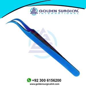 Pro Fine pointe incurvée en acier inoxydable cils sourcils pince à épiler Non magnétique beauté Nail Art bricolage outil pour maquillage Design suisse - Product Image 6