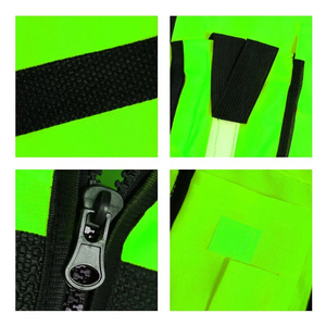 Chalecos DE SEGURIDAD reflectantes personalizados para hombres y mujeres con bolsillos Chaleco de seguridad de construcción de tela de malla - Product Image 6