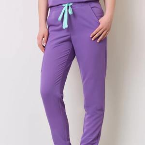 Uniforme Médico Unisex con Botones, Pantalones Tipo Túnica, Uniforme de Enfermería para Hospital, Manga Corta, Ropa de Trabajo Clínica, Tela Jersey, Personalizable OEM - Product Image 5