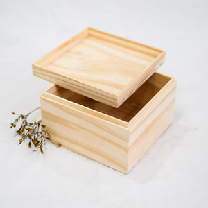 Wholesale Natural Wood Memory Photo Keepsake Gift <b>Box</b> with Sliding Lid Wooden & Bamboo Boxes - Product Image 6