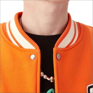 Customized Printing Winter Long Sleeve Men's Polyester/Cotton Baseball Letterman Varsity <b>Jacket</b> Chenille <b>Patches</b> Front Design - Product Image 6