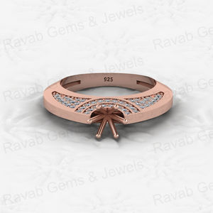 Nouveauté : Bague en argent sterling 925 avec un ensemble de tulipes, solitaire, semi-montée, vide, idéale pour les travaux avec des cendres, de la résine ou du lait maternel - Product Image 2