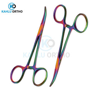 <b>Rainbow</b> Stainless Steel Curved Tip and Straight Tip Forceps for Locking Clamp Surgical Forceps by KAHLU ORTHOPEDIC - Product Image 3