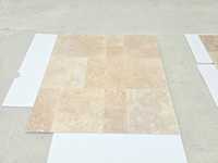 Carreaux de travertin classiques mélangés 2025, naturels, non remplis, patinés, motif français, taille coupée de 1,2 cm, dalle moderne pour cuisine et extérieur, pour hôtels