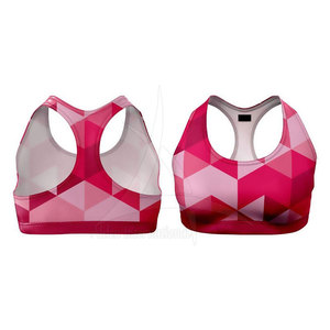 Sujetador Deportivo Sublimado para Mujer, para Gimnasio y Yoga, Ligero, con Impresión de Logotipo Personalizado, Alta Calidad, Transpirable, de Spandex/Nailon, Soporte Ligero - Product Image 1